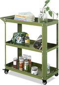 3 Tier Rolling Tool Cart with Lockable Silent Wheels, 330 LBS Capacity by ToolCart