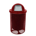COATEDOUTDOORFURNITURE RDT-TXTBUR Heavy Duty 32 Gallon Round Trash Receptacle by CoatedOutdoorFurniture