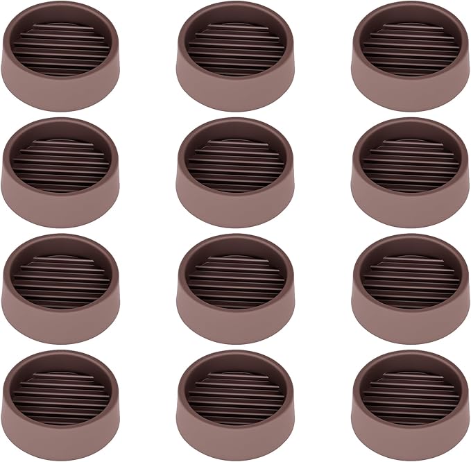 Non Slip Furniture Pads, 1.5” Round Rubber Caster Cups, Anti-Slip Gripper by VOCOMO