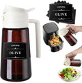 2-in-1 Glass Oil Dispenser & Sprayer - 16oz/470ml Leakproof Olive Oil Sprayer by LAKUMIQI
