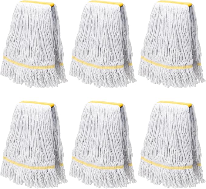 KeFanta 6 Pack Heavy Duty Commercial Mop Head Replacement, Wet Industrial by KeFanta