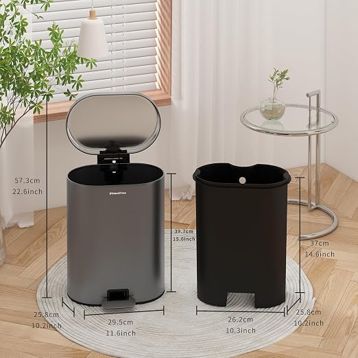 3.2 Gallon Small Bathroom Step Trash Can - Image 6
