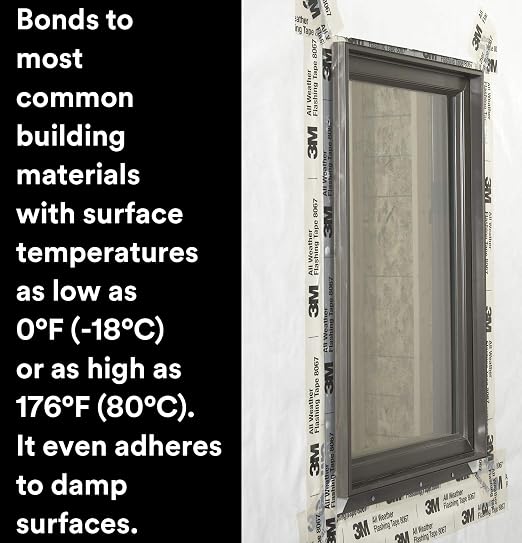 3M All Weather Flashing Tape 8067-3" x 75ft, Waterproof Seals - Image 3