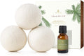 Thymes Wool Dryer Balls Set – Includes 3 Wool Laundry Balls + 1 Scented Laundry by Thymes