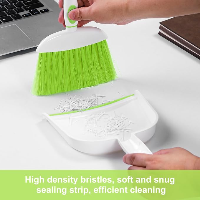 NACENA Small Dust Pan and Brush Set, Mini Broom and Dustpan Set Small Hand - Image 6
