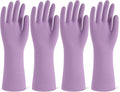 Rubber Cleaning Gloves for Dishwashing, 4 Pairs Reusable Kitchen Gloves for by Unknown