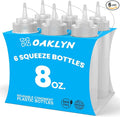 Oaklyn Squeeze Bottles 8oz 6 Pack by Oaklyn