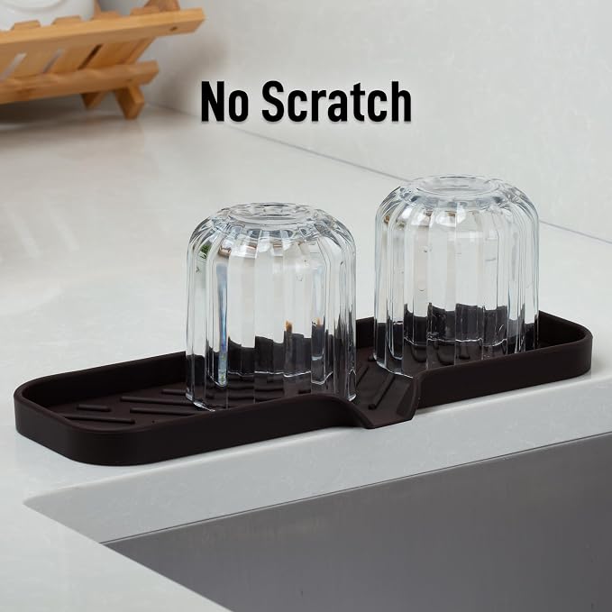 Zulay Kitchen Large Silicone Sponge Holder – Flexible Sink Organizer Tray - Image 7