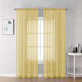 Chyhomenyc Yellow Sheer Curtains 78 Inches Long 2 Panels Set by Chyhomenyc