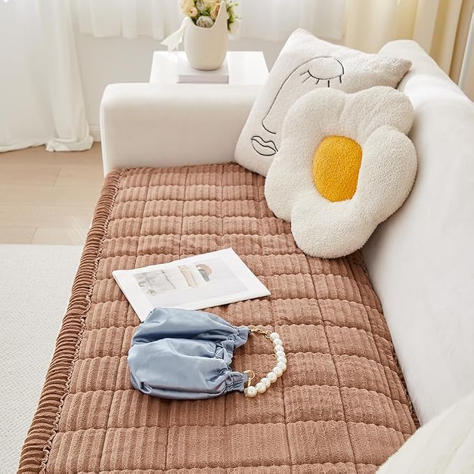 Couch Cover for Dogs Washable, Fuzzy Pet Couch Covers for 2 Cushion Sofa Pet - Image 6
