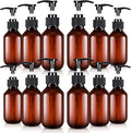Tessco for you 12 Pack Amber Soap Dispenser Empty Plastic Pump Bottles by Tessco