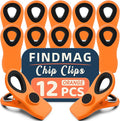 FINDMAG 12 Pack Big Chip Clips, Plastic Snack Clips by FINDMAG
