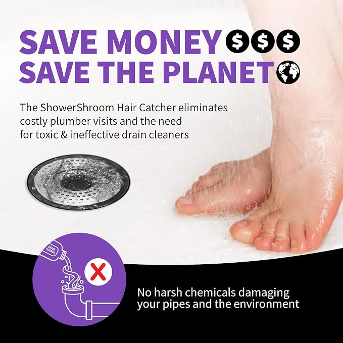 ShowerShroom SHSULT755 Ultra Revolutionary Shower Hair Catcher Drain Protector - Image 7
