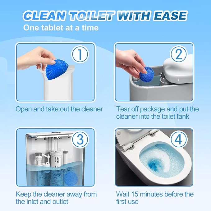 KIISIISO Automatic Toilet Bowl Cleaners Tablets, 18 Pack Multipurpose - Image 6