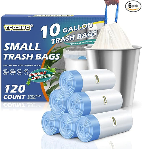 10 Gallon Trash Bags with Drawstring by TFORING%C2%AE