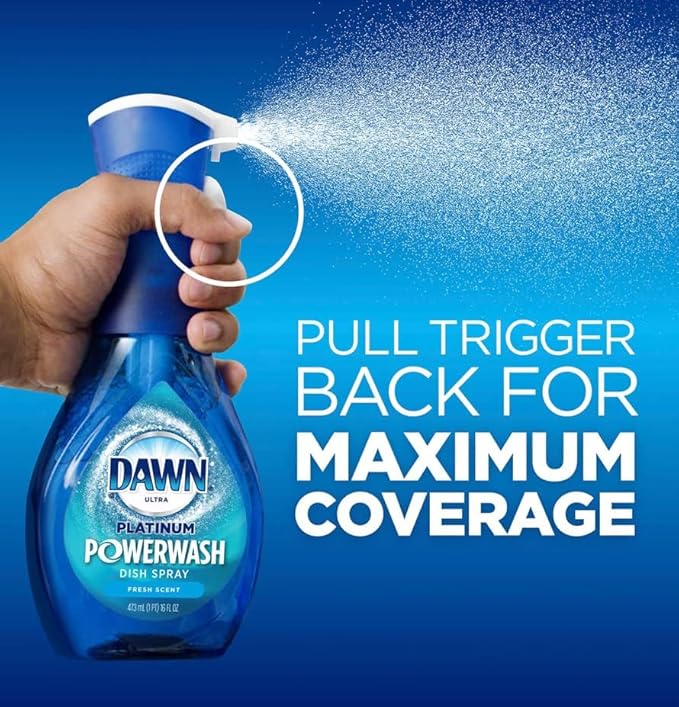 Dawn Platinum Powerwash Dish Spray Soap, Fresh Scent Refill- 16oz - Image 4