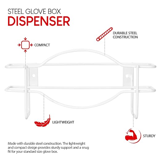 Stock Your Home Tissue Box Shelf, Glove Box Holder Wall Mount, - Image 2
