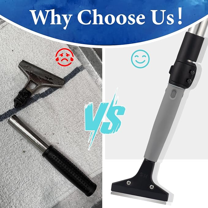 Floor Scraper Telescopic, 38 to 52in 4Inch Razor Blade Floor Scrapers Long - Image 4