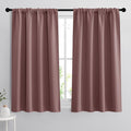 RYB HOME 45 inch Curtains for Living Room, Rod Pocket Thermal Insulated Small by RYBHOME