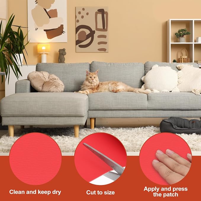 PATIKIL Leather Patches Tape for Furniture, 3.2 x 61 Inch Self Adhesive Vinyl - Image 3