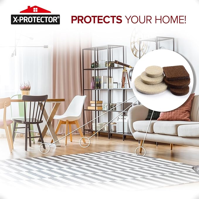 235 pcs Felt Furniture Pads Brown & Beige X-Protector! Huge Quantity of - Image 6