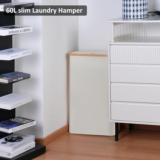 Slim Laundry Basket, Tall laundry Hamper - Image 4