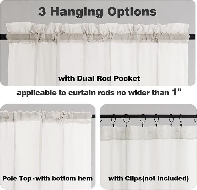 Chyhomenyc Sheer Ivory Valances - Image 5