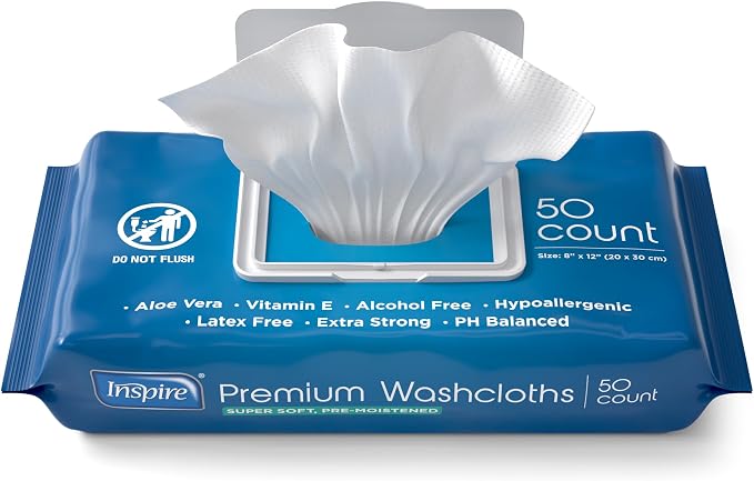 Inspire Adult Wet Wipes, Wash Cloths | Adult Wipes - Image 7