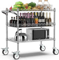 Leteuke Heavy Duty 3 Tier Rolling Utility Cart, NSF Certified 990Lbs Capacity by Leteuke