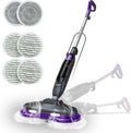 Scrub & Steam Mop with Rotating Mop Pads, LED Headlights, 6 Scrub Pads by SteamMop