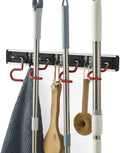 QBOSO Wall Mounted Mop and Broom Holder Stainless Steel S Type Broom Rack by MOYODOR