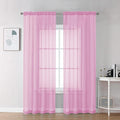 Chyhomenyc Pink Sheer Curtains 78 Inches Long 2 Panels Set by Chyhomenyc