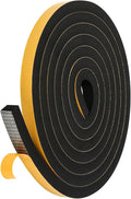 Black Weather Stripping Door Seal Strip, Strong Adhesive, Lightproof, Soundproof by Amzjjle