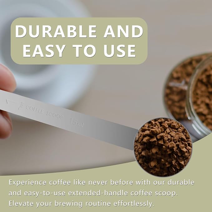 1PCS 2 Tablespoon Coffee Scoop, 9.5" Long Handle Measuring Spoon, Two tbsp - Image 4