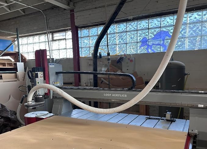 Dust Collection Hose 1-1/2 in × 10 ft Heavy Duty Clear Flexible PVC Reinforced - Image 6