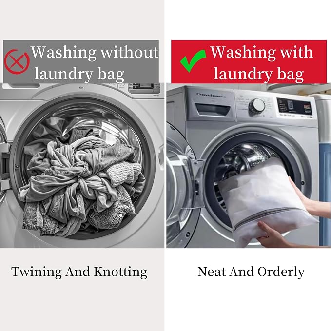 Lingerie Bags for Washing Delicates 3Pcs Mesh Laundry Bags Net Wash Bag for - Image 3