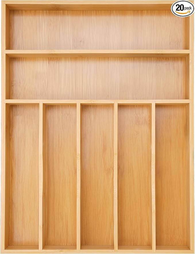 Silverware Organizer Kitchen Drawer Organizer Utensil Organizer Bamboo by Besilord