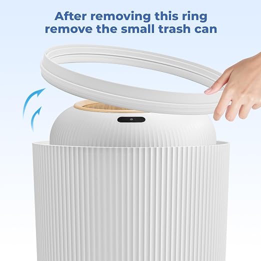 2 Pack Automatic Trash Can 12L /3 Gallon and 10L /2.64 Gallon Bathroom Trash Bin - Image 3