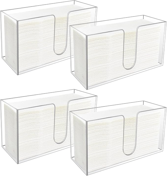 4Pack Acrylic Countertop Paper Towel Holder, Paper Towel Dispenser by CDIVEFTN