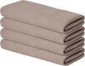 Artoid Mode 100% Cotton Brown Waffle Weave Kitchen Dish Cloths, 13x28 Inch by ArtoidMode