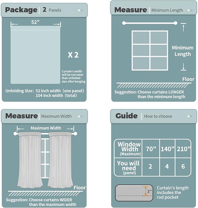 BGment Rod Pocket Blackout Curtains - Image 9