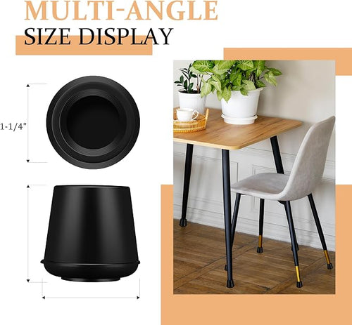 1-1/4” Round Rubber Chair Leg Tips Caps, Chair Leg Floor Protectors Furniture - Image 2