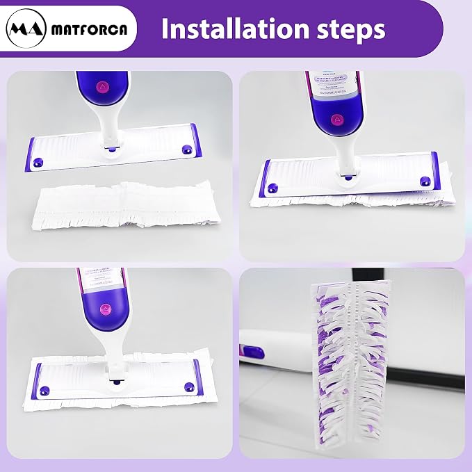 10 Pack Swiffer Power Mop Refills – Disposable Wet Mop Pads - Image 4