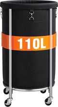 ELYKEN Laundry Hamper with Wheels, 110L Rolling Laundry Basket, Round Laundry by ELYKEN