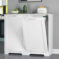VECELO Double Tilt Out Kitchen Trash Bin Cabinet Dog Proof Garbage Can by VECELO