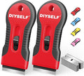 DIYSELF 2 Pack Razor Blade Scraper, Extra 10 PCS Mental Razor Blades Refills by DIYSELF