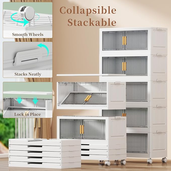 62 Gal Stackable Plastic Storage Bins - Image 6