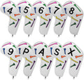 Golf Iron Head Covers 9/10pcs Leather Golf Club Covers by montelagolf