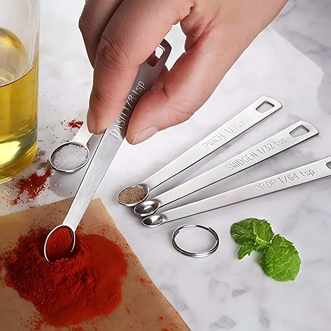 14PCS Measuring Spoons Set, 1 tbsp, 1/2 tbsp, and 1-1/16tsp Stainless Steel - Image 8