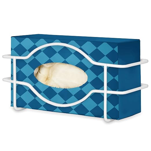 Stock Your Home (White Metal Single Gloves Dispenser, Tissue Box Shelf by StockYourHome